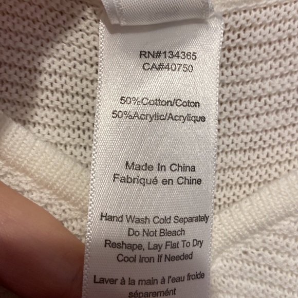 MarlaWynne white Oversized sweater Langenlook style womens size 2X - Picture 6 of 9